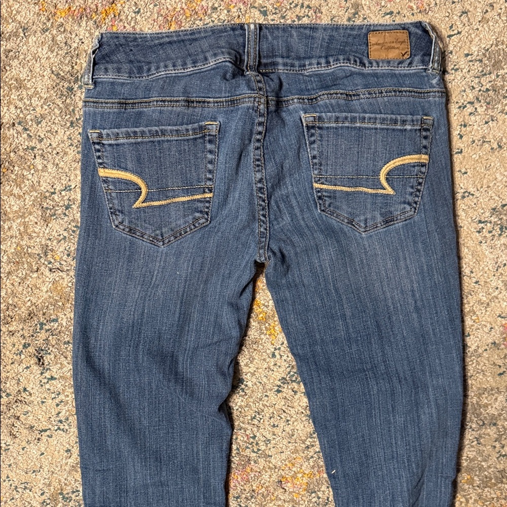 Y2K American Eagle Outfitters Vintage Lowrise Super Soft Boot Cut Jeans 4 Long - Picture 8 of 9